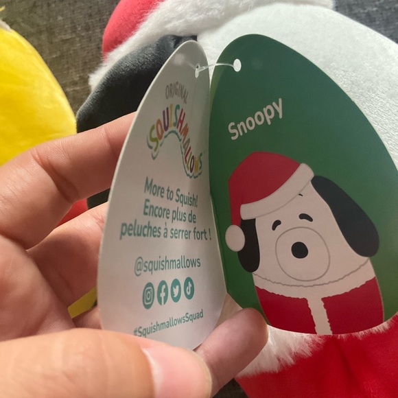 BNWT Christmas Snoopy and Woodstock Squishmallows (8 inches) - Picture 4 of 8